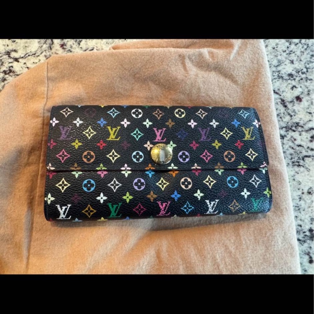 Louis Vuitton Black Multicolor Monogram Wallet